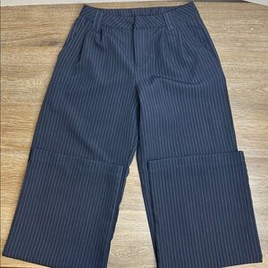 Streetwear Society Navy Pinstripe Tailored Pants – Size XS
